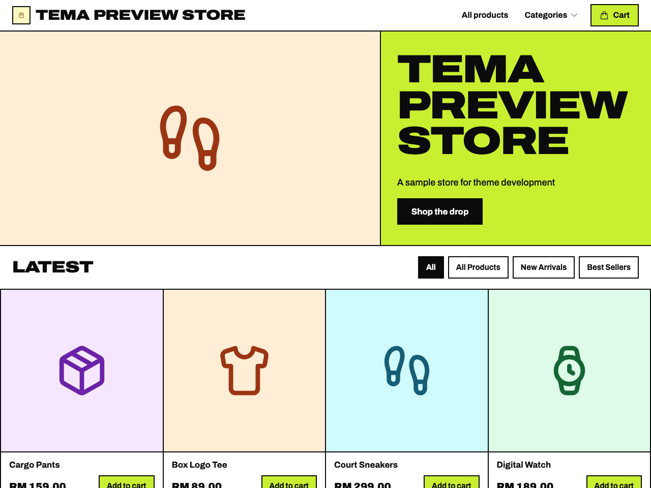 The Blok storefront template