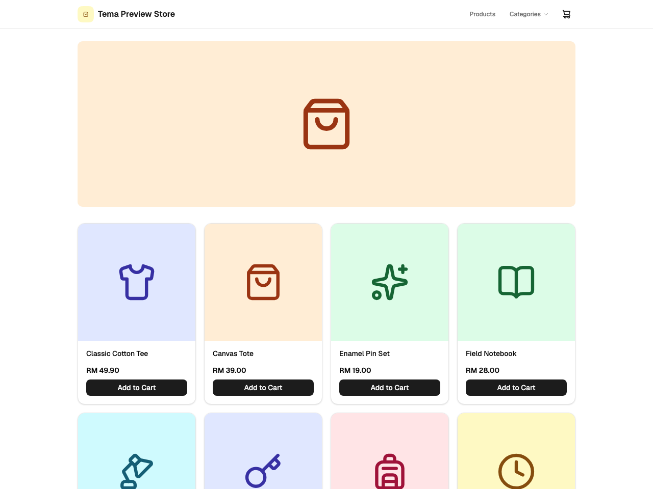 The Default storefront template