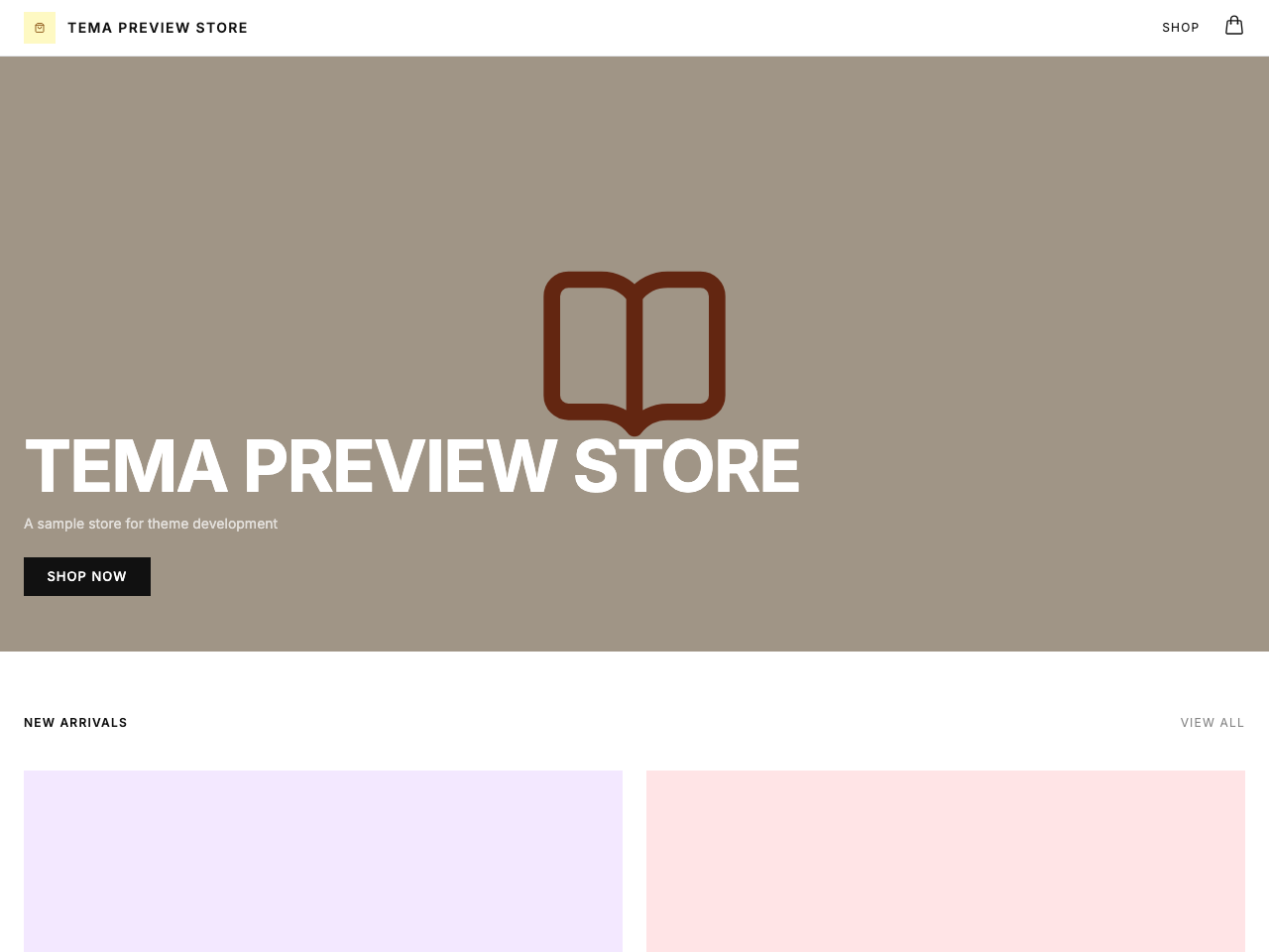 The Minimalist storefront template