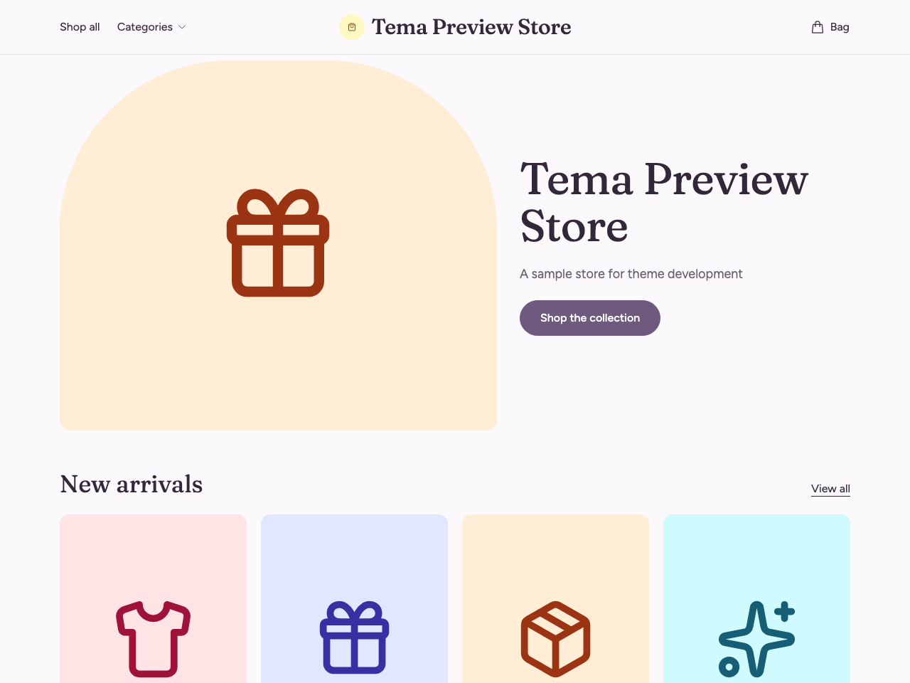 The Seri storefront template
